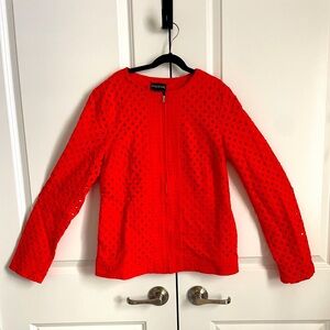 Long Tall Sally Orange Women's Jacket with side pockets. Good zipper size 6